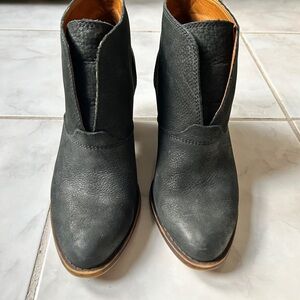 Black Leather Ankle Boots